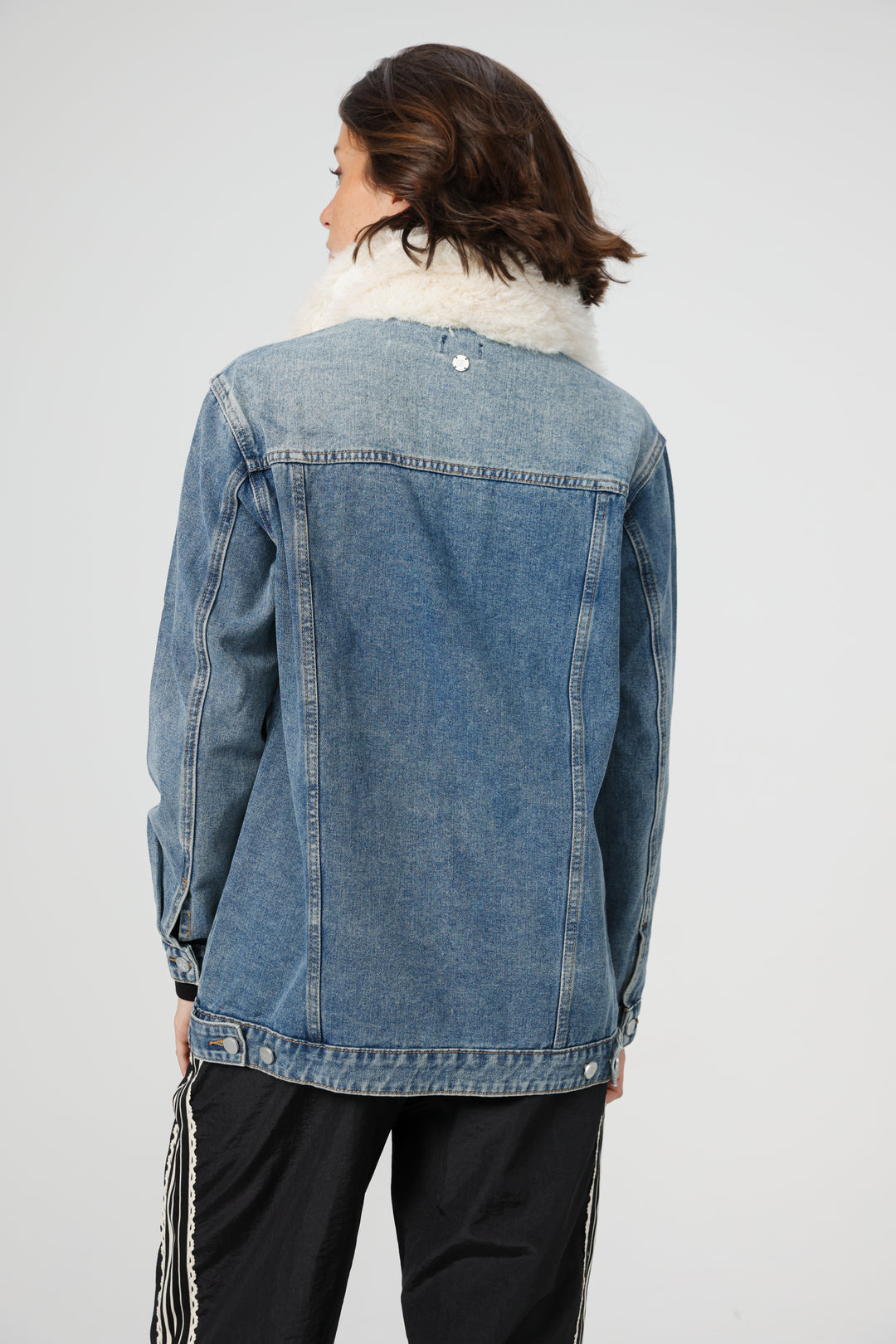Fur Blue Denim Jacket