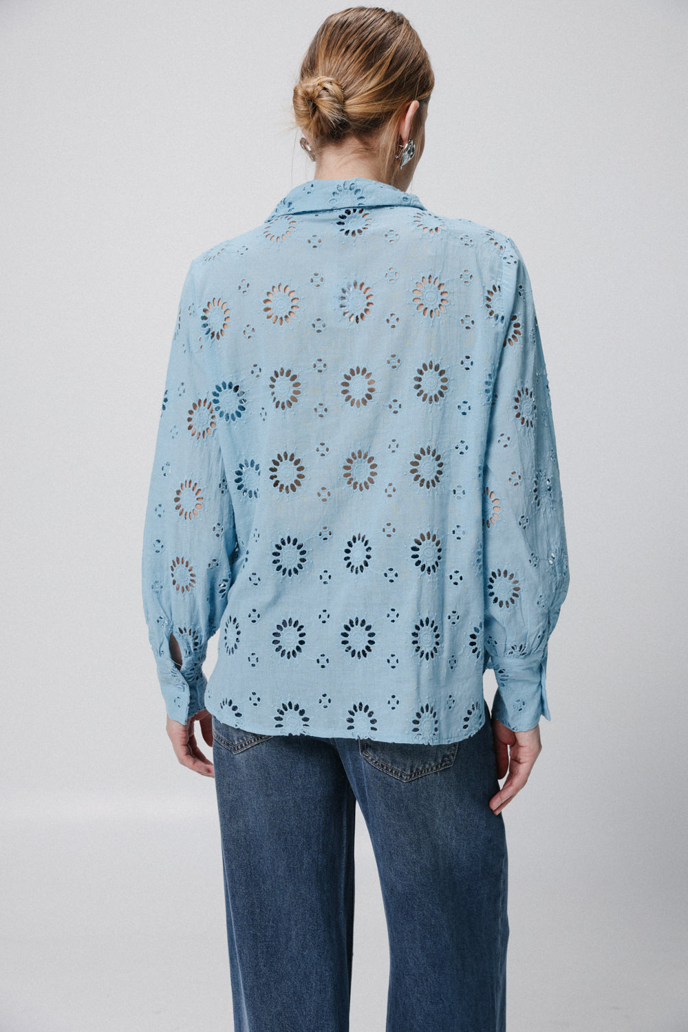 Circles Light Blue Buttoned Shirt