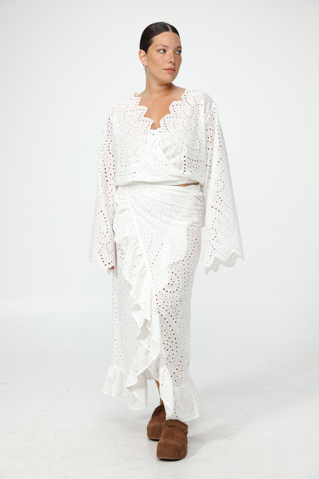 Eyelet White Blouse