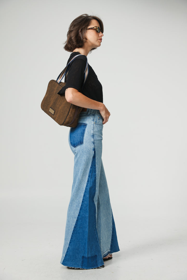 Boxy Brown Handbag