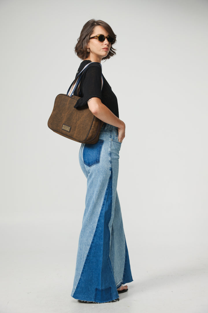 Boxy Brown Handbag