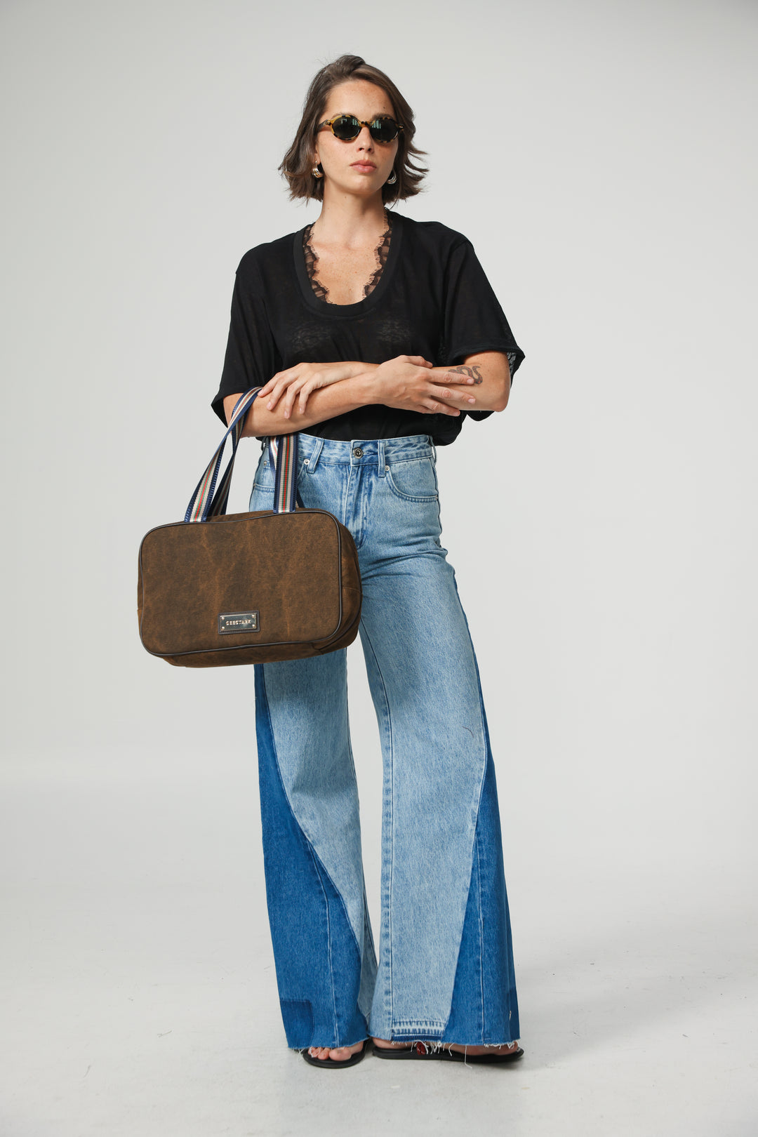 Boxy Brown Handbag