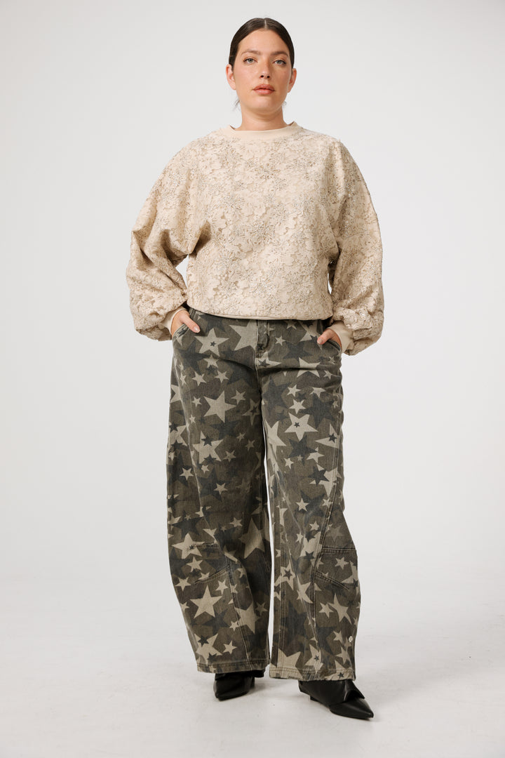 Champagne Black Sweatshirt