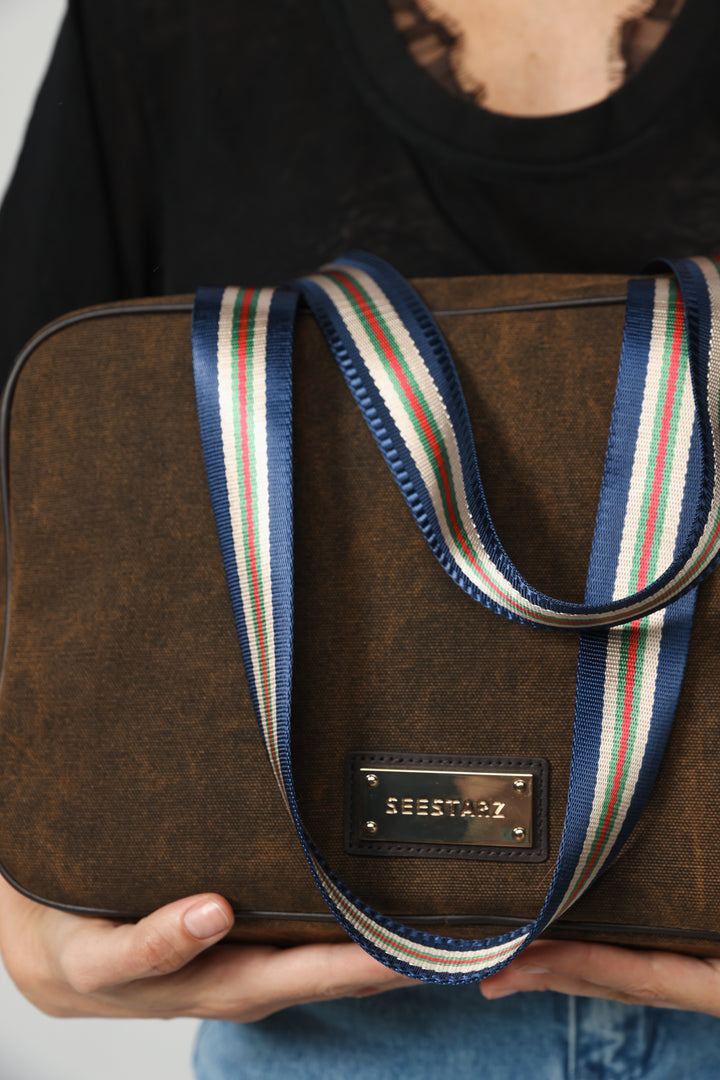 Boxy Brown Handbag