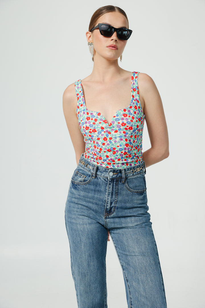 Illusion Light Floral Top