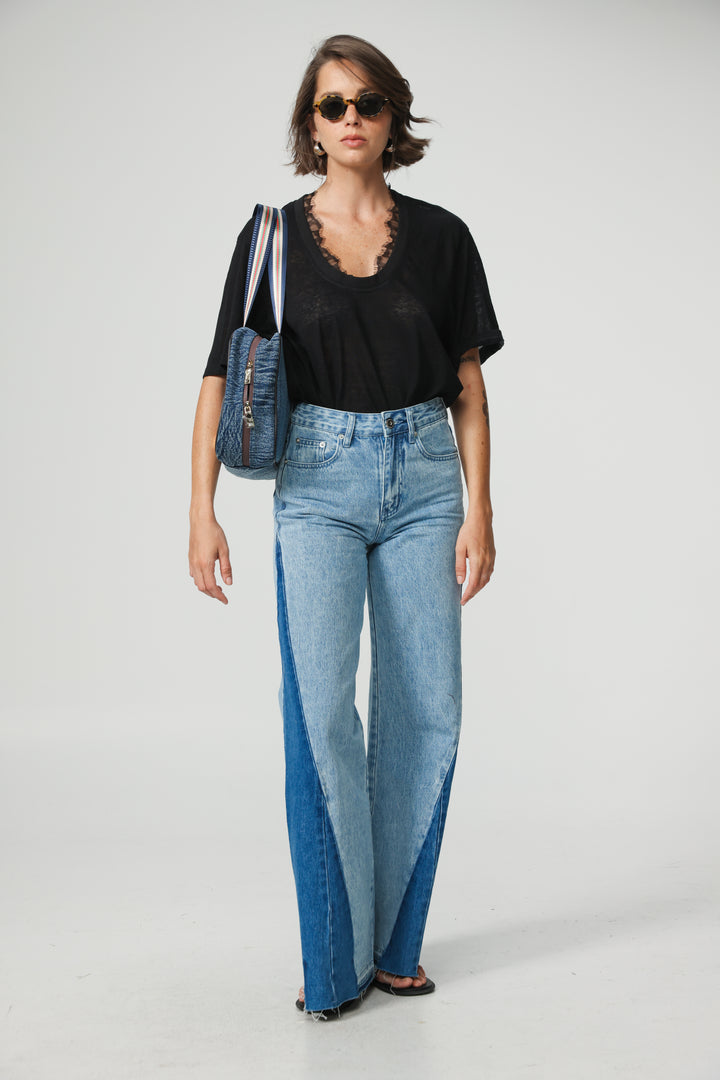Boxy Denim Handbag