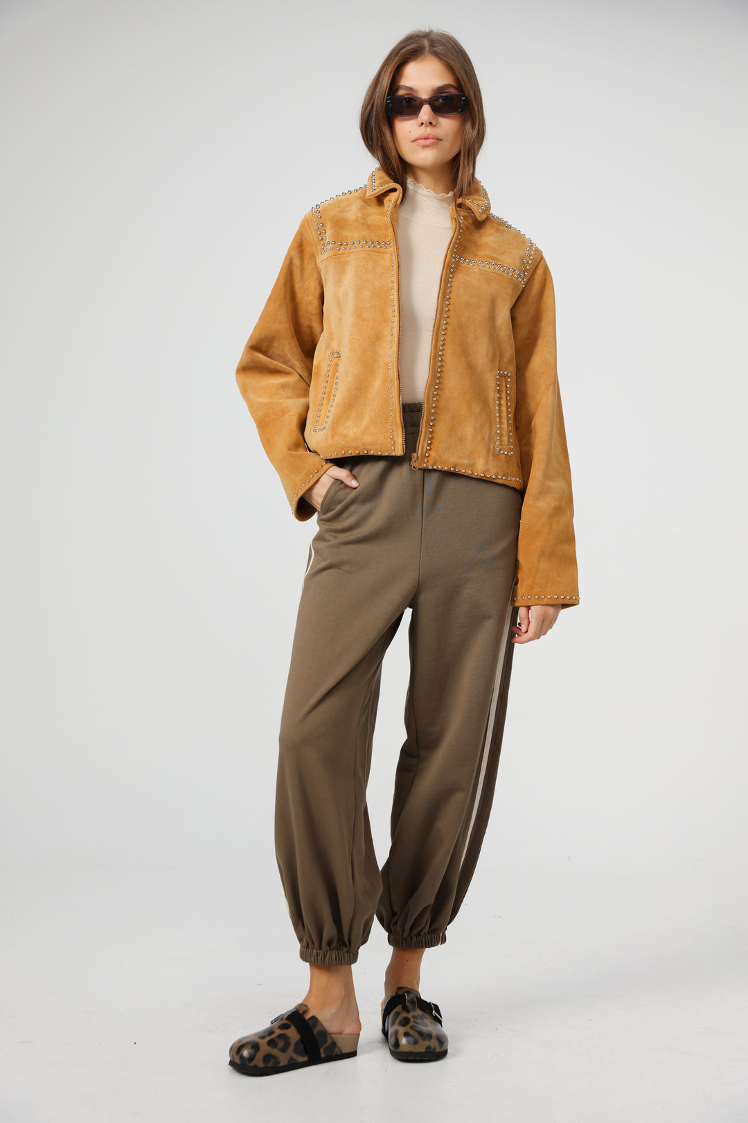 מעיל זמש לנשים Alive Camel Suede Jacket