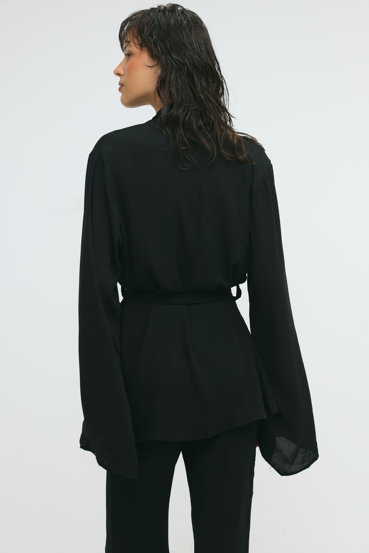 Paros Black Kimono