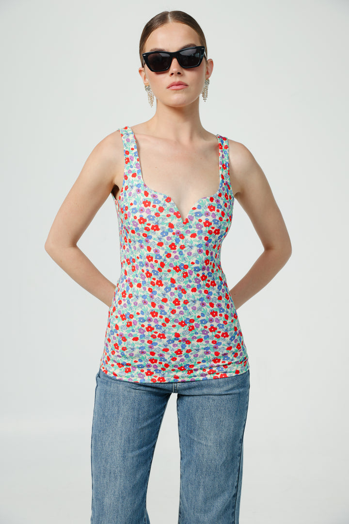 Illusion Light Floral Top
