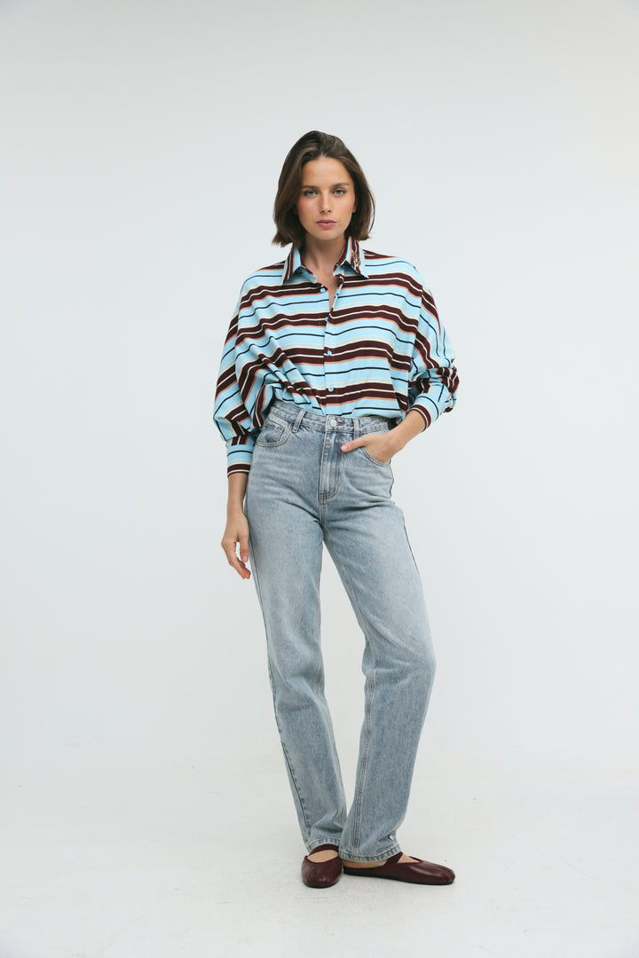 Crossing Blue Stripes Polo