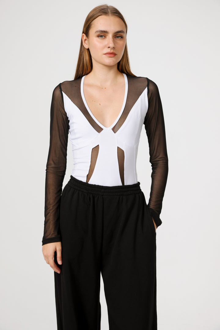 New Year White Bodysuit