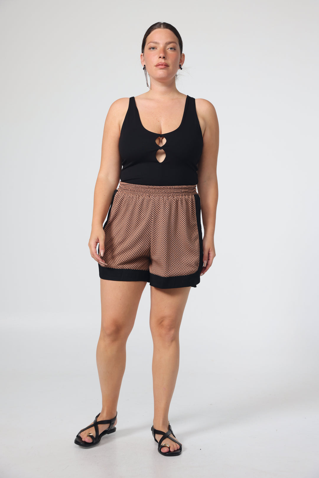 Buni's Camel Checked Shorts