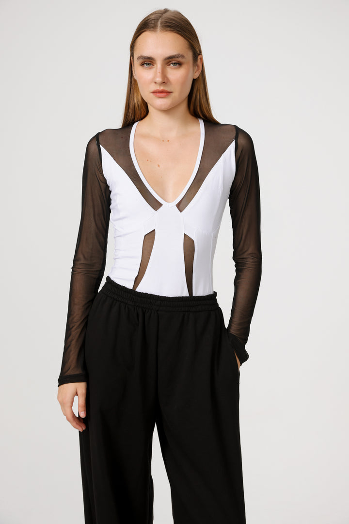 New Year White Bodysuit