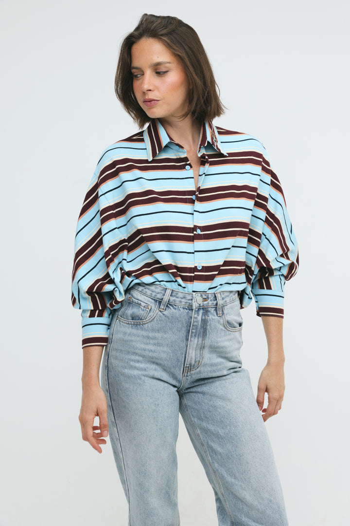 Crossing Blue Stripes Polo