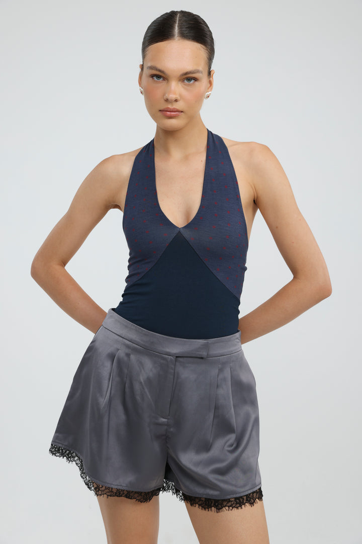 Note Mixed Blue Bodysuit