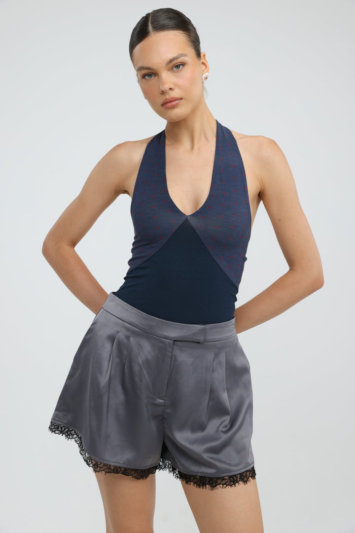 Note Mixed Blue Bodysuit