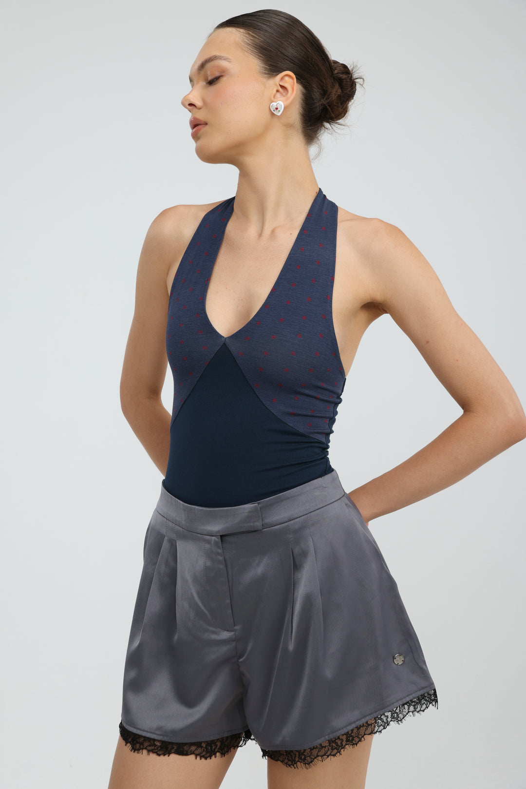 Note Mixed Blue Bodysuit