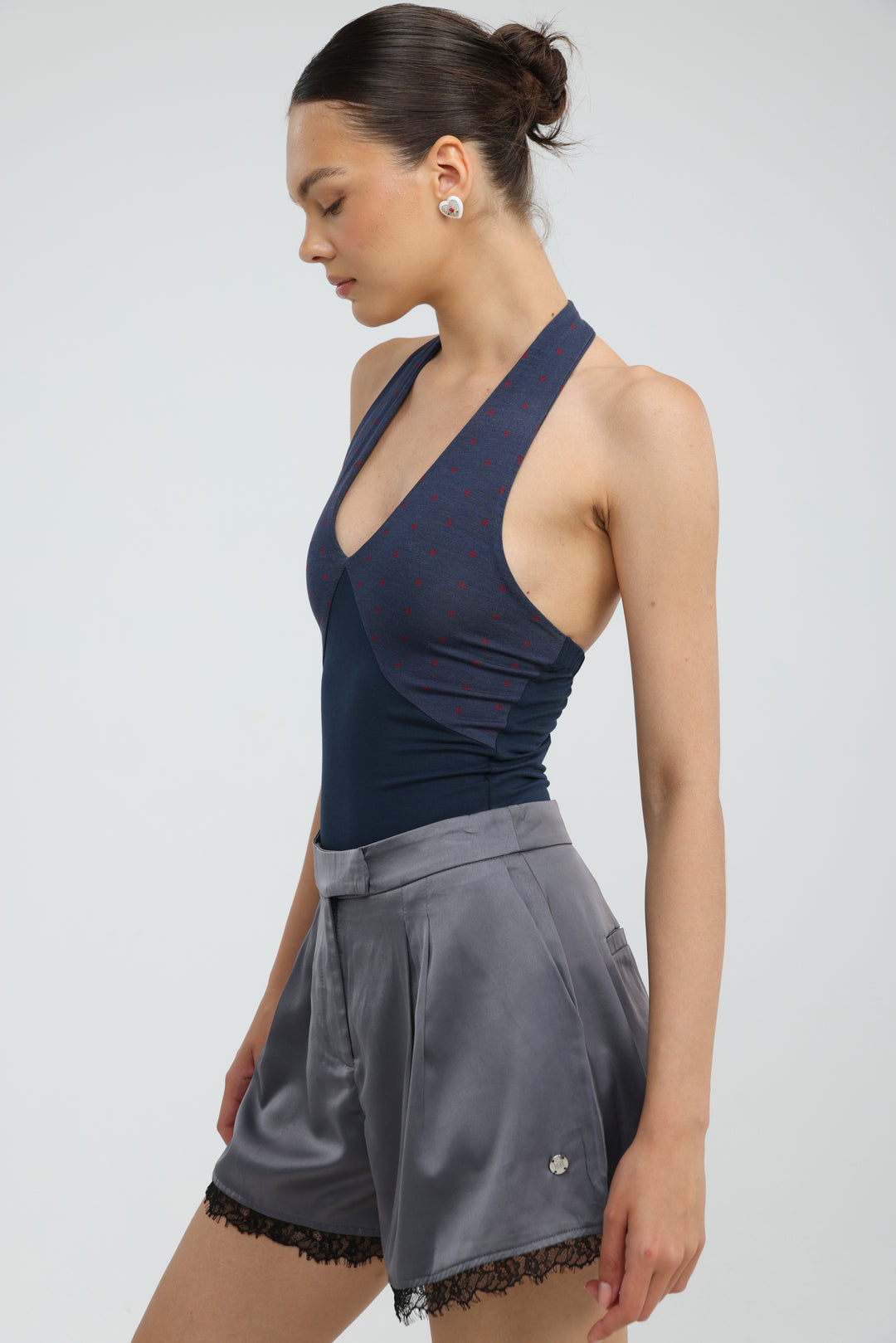 Note Mixed Blue Bodysuit