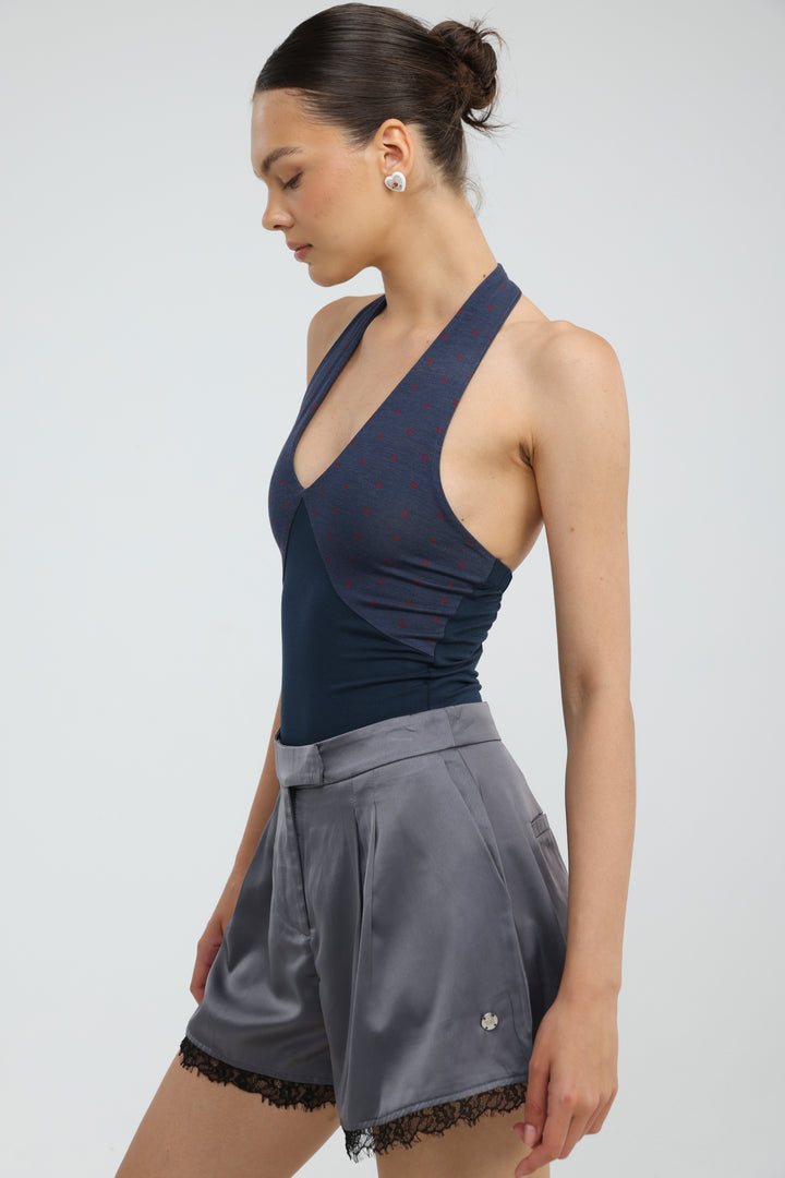 Note Mixed Blue Bodysuit