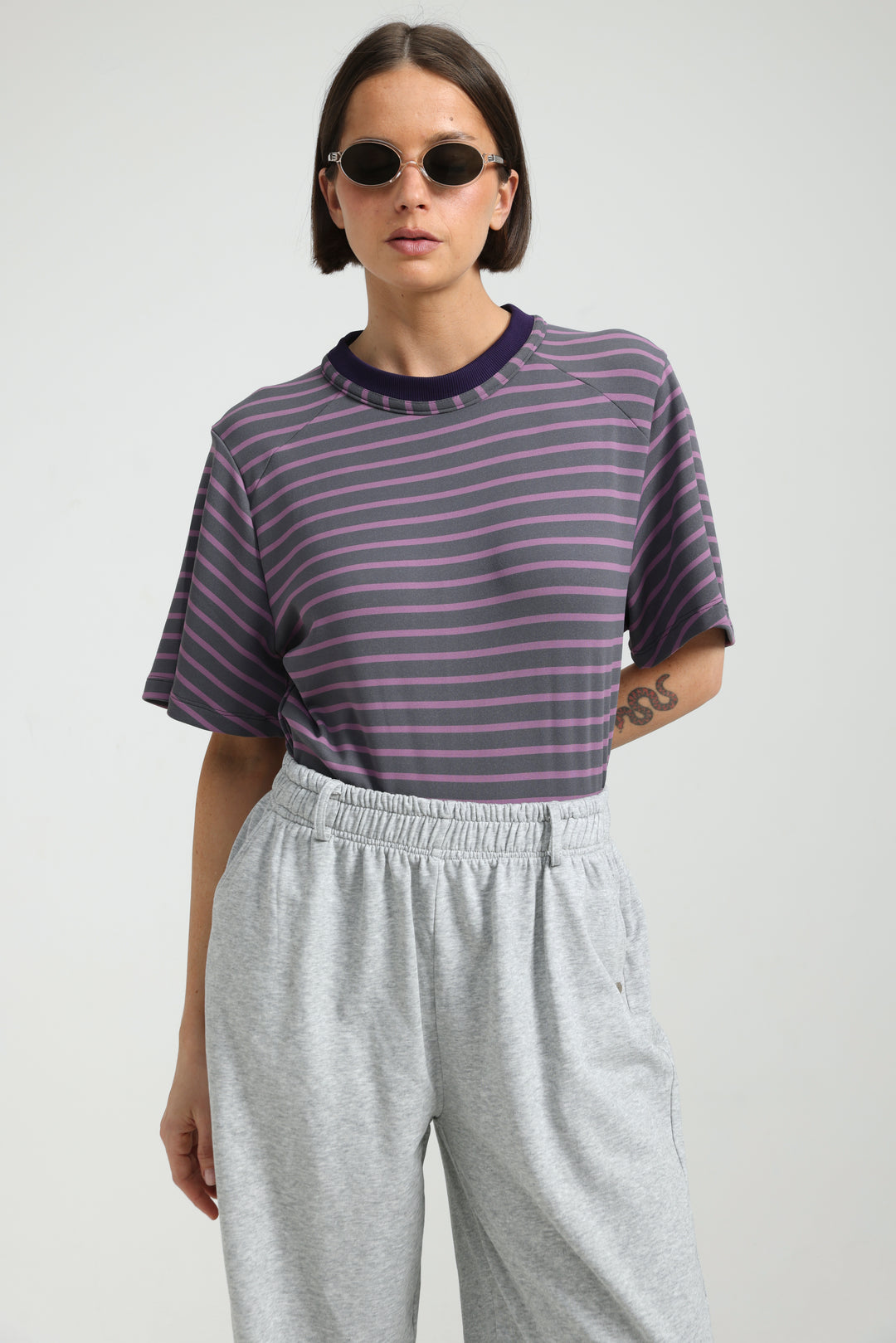 Candy Purple Striped Bodysuit