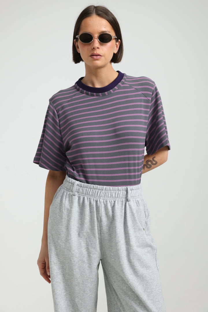 Candy Purple Striped Bodysuit