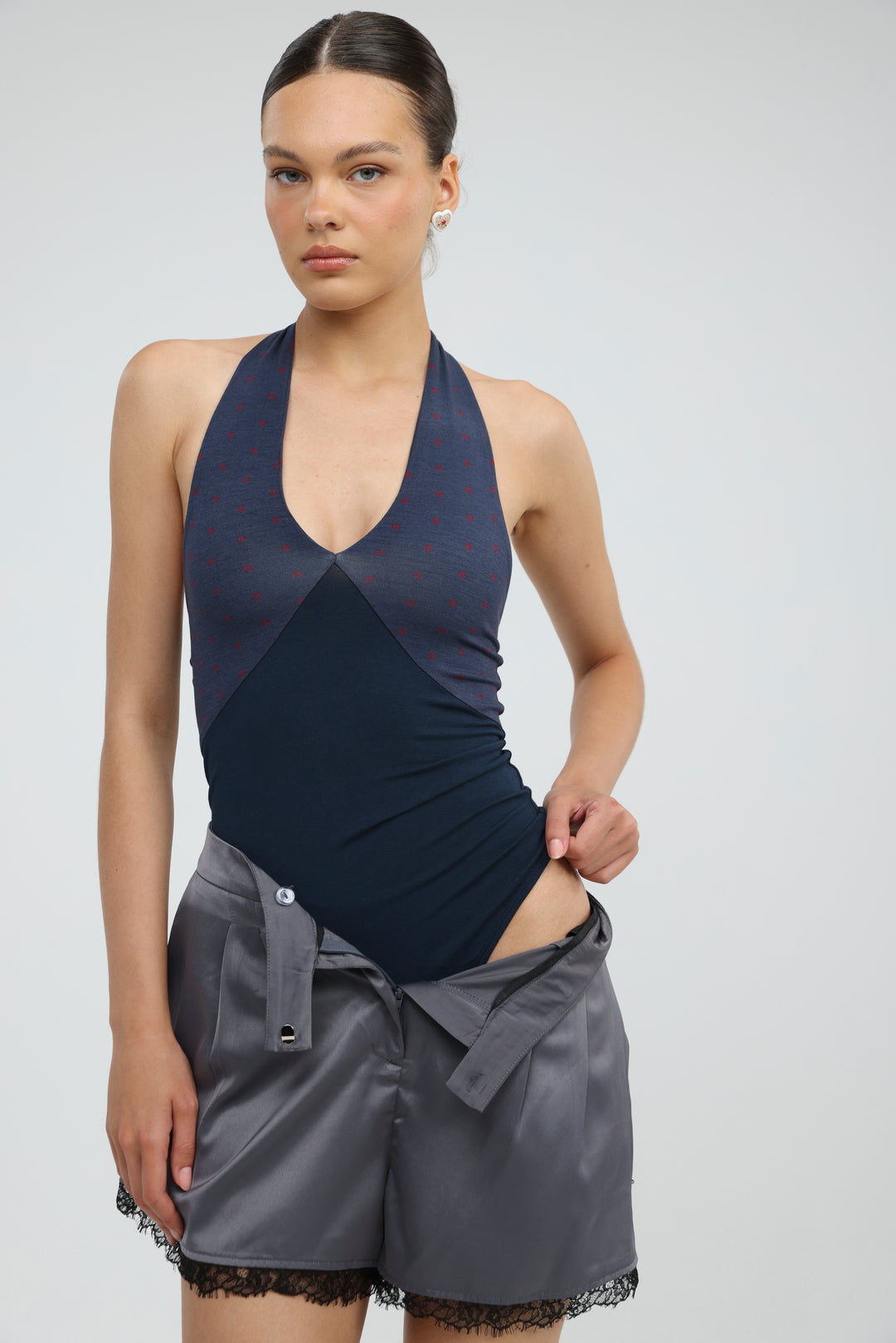 Note Mixed Blue Bodysuit