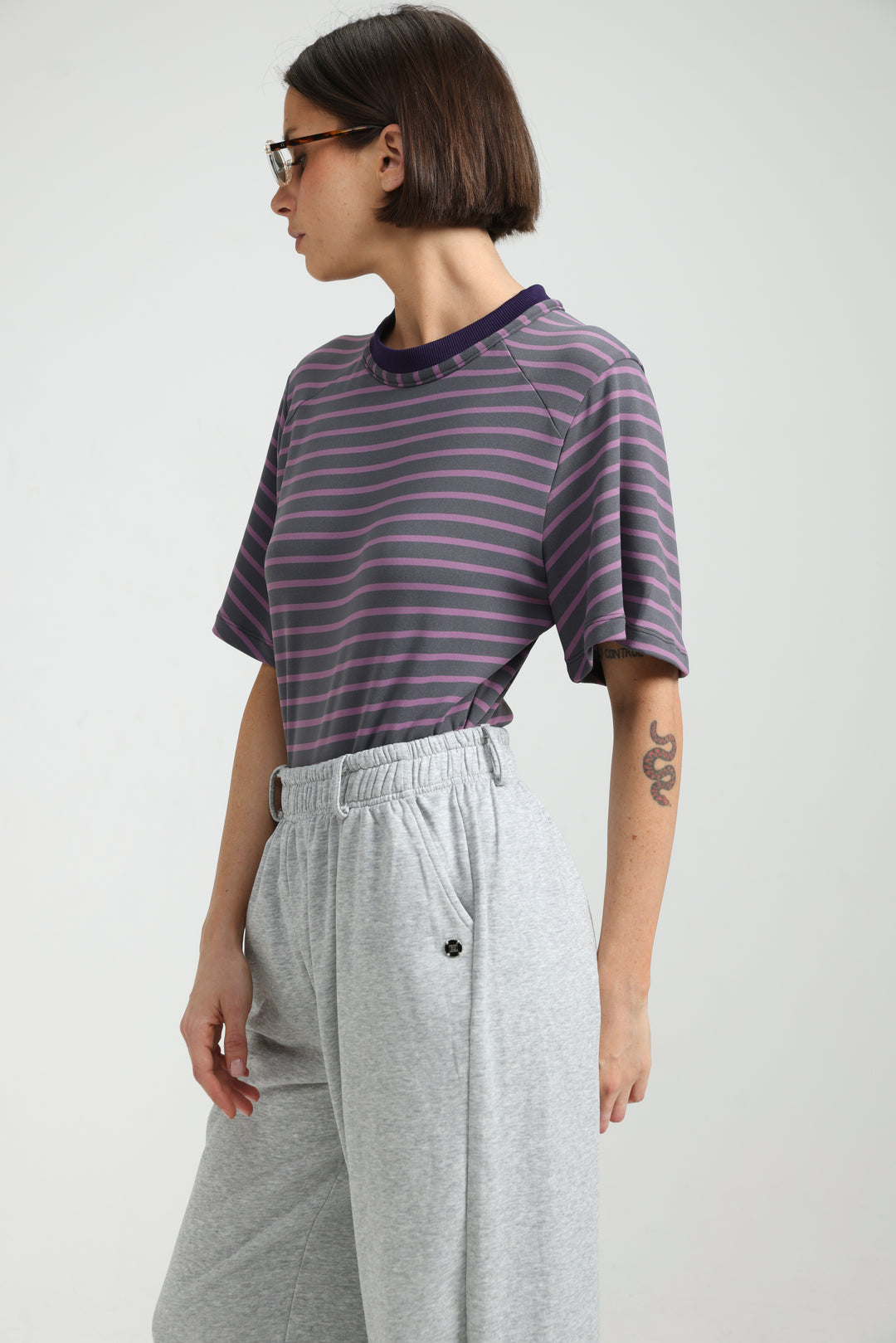 Candy Purple Striped Bodysuit