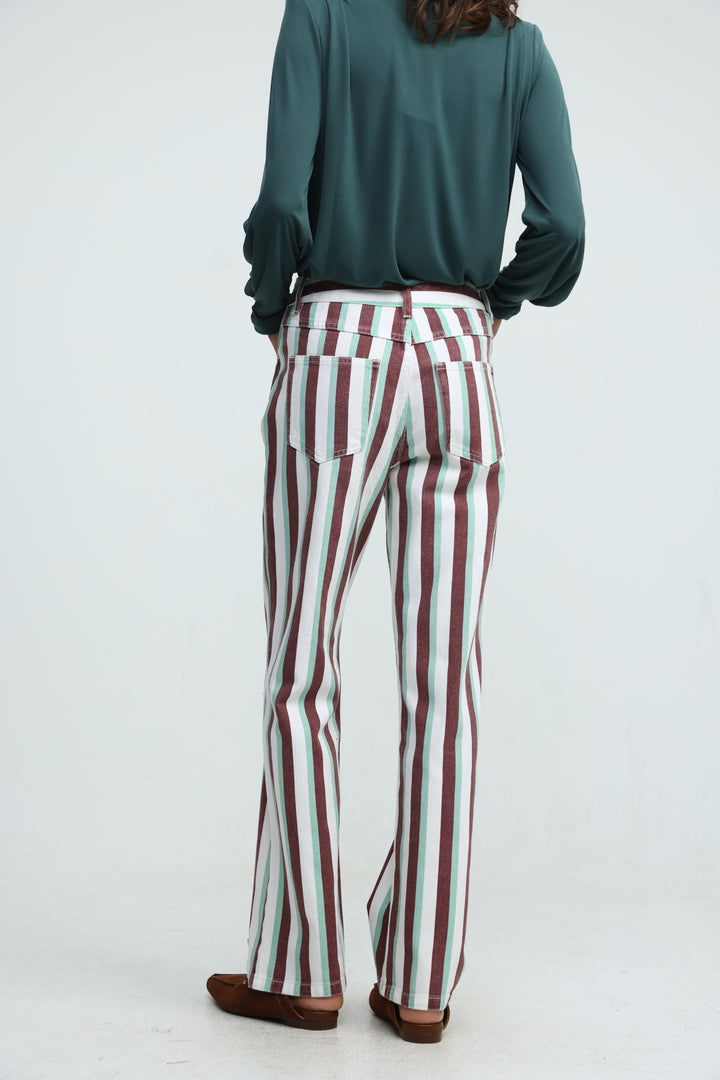 Star 280 Brown/Green Striped Denim
