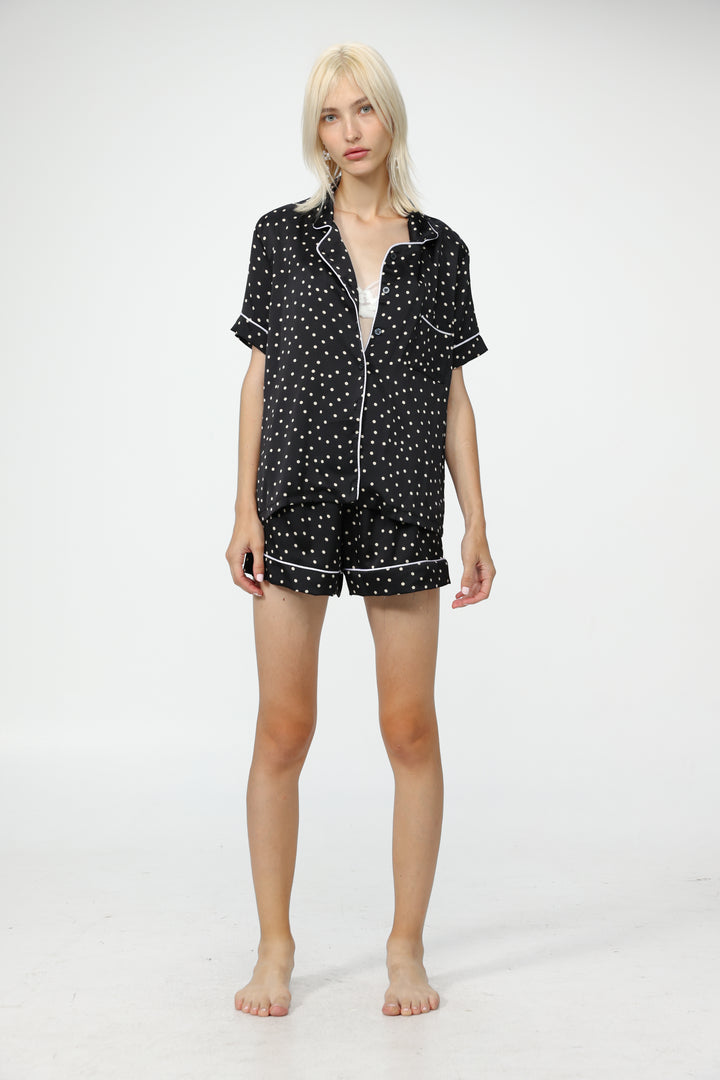 Adi Black Dots Pajama Set