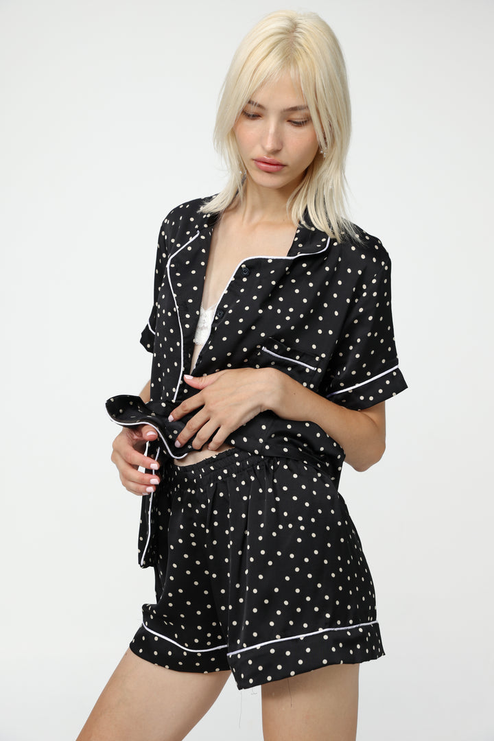 Adi Black Dots Pajama Set