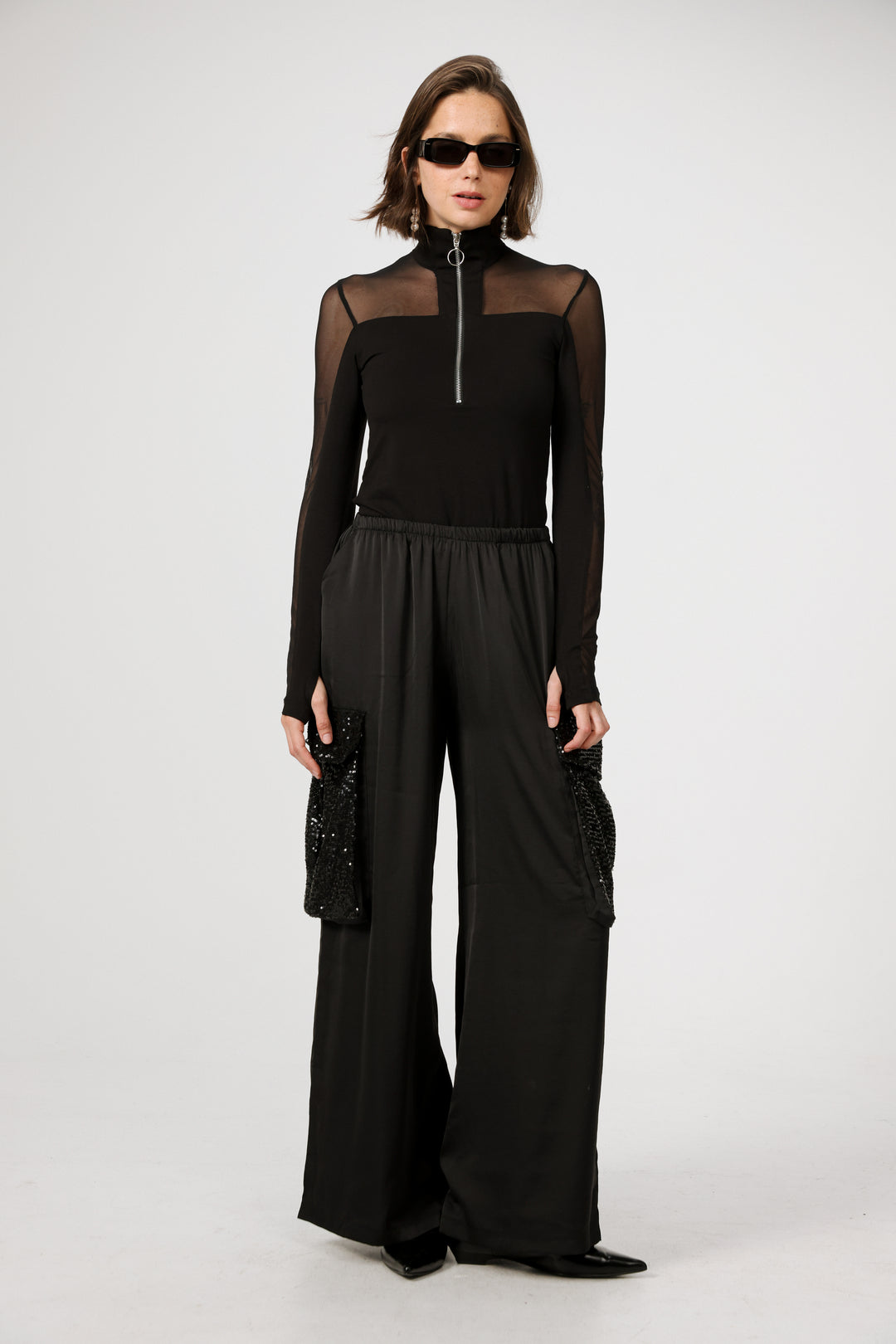 Confetti Black Cargo Bottoms