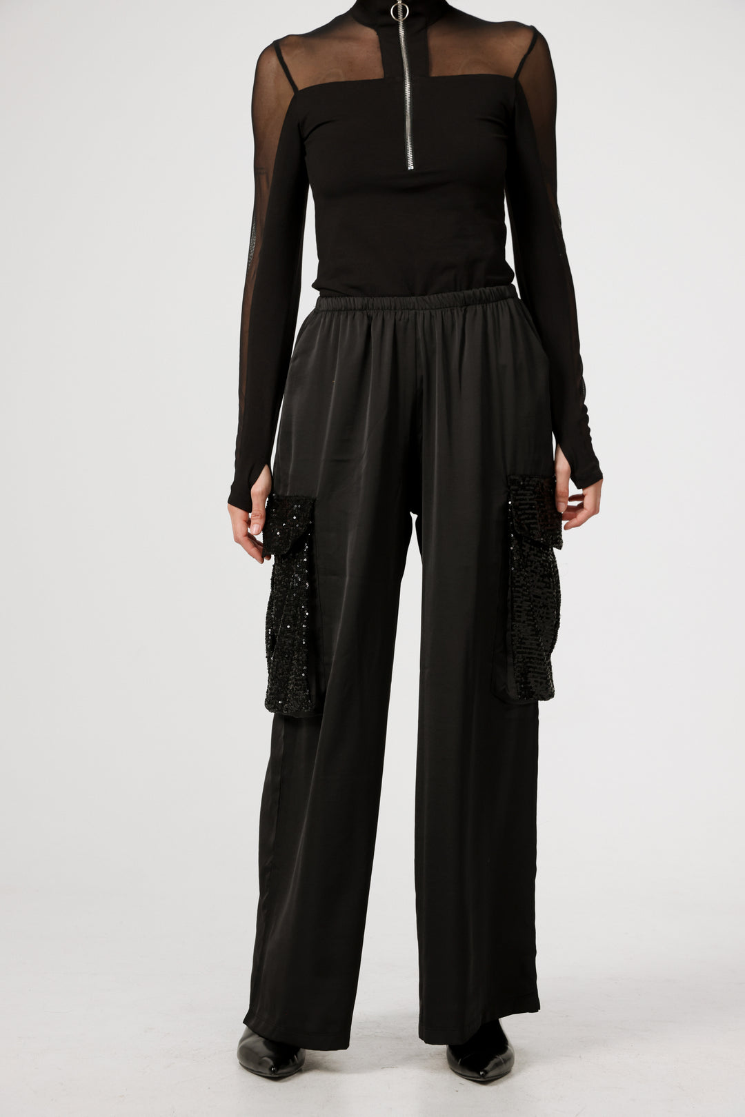Confetti Black Cargo Bottoms