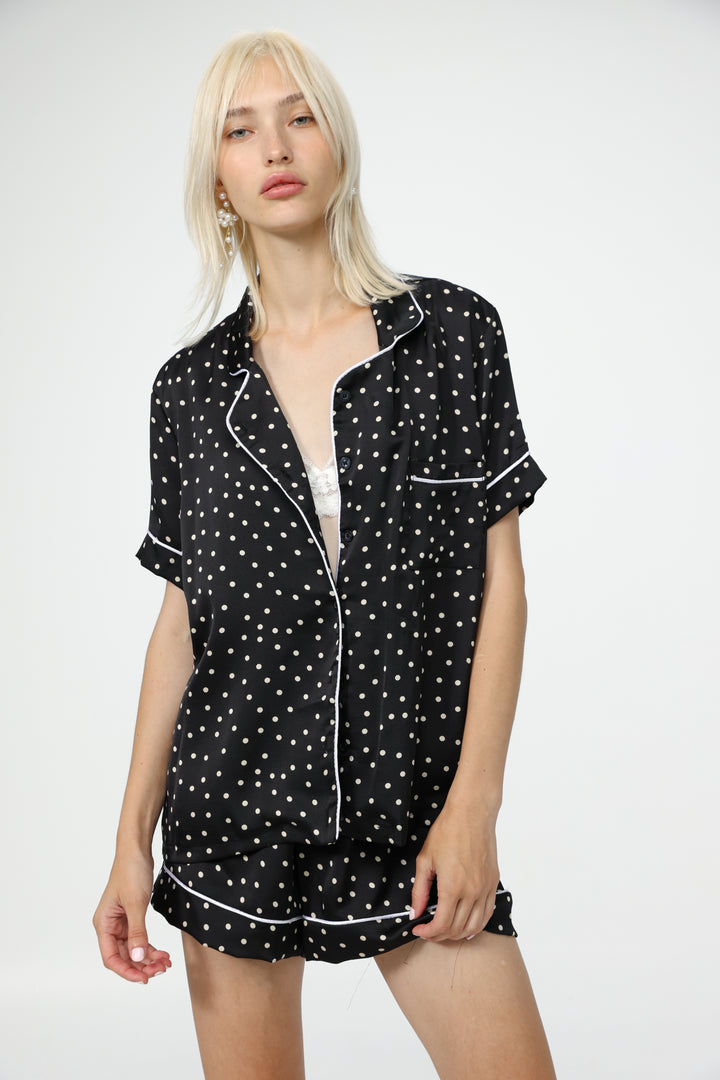 Adi Black Dots Pajama Set