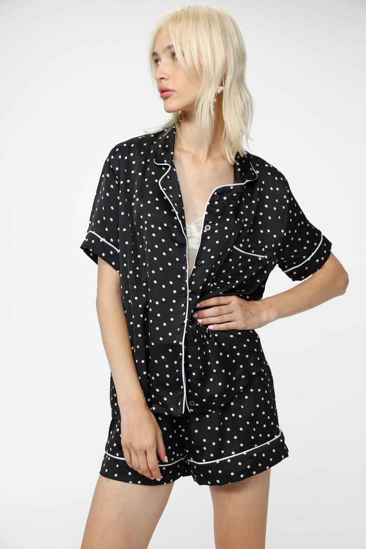 Adi Black Dots Pajama Set