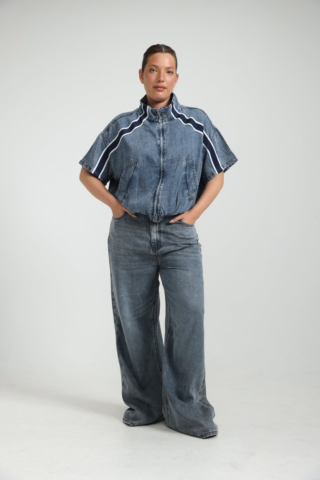 Rocking Light Blue Denim Polo