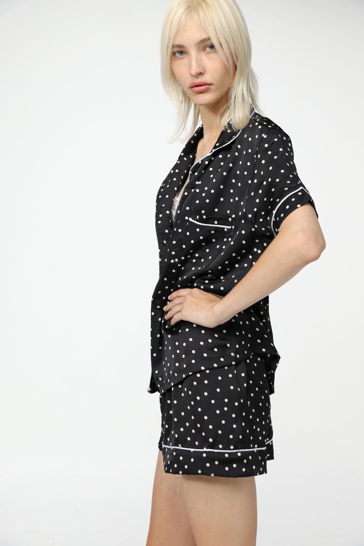 Adi Black Dots Pajama Set