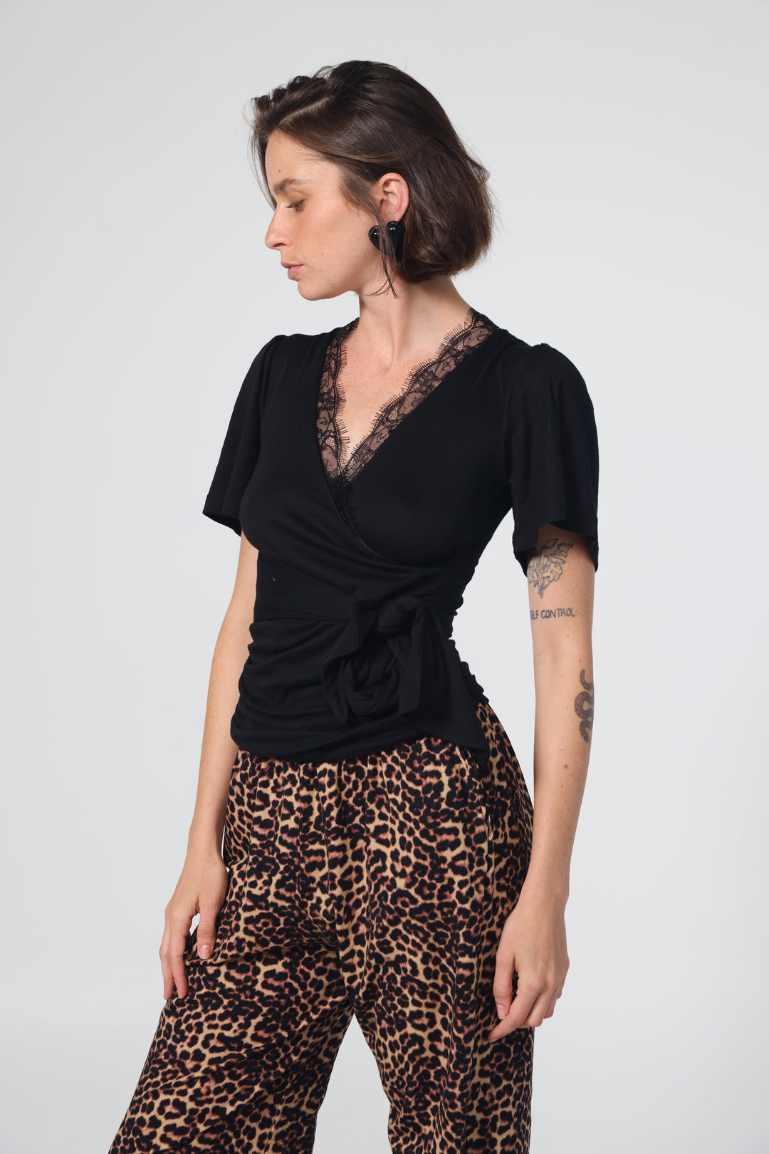 Hug Black Wrap T-Shirt