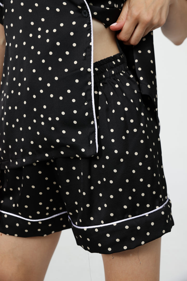 Adi Black Dots Pajama Set