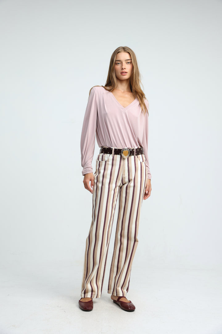 Star 280 Brown/Camel Striped Denim