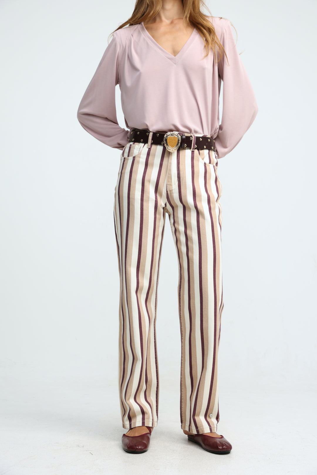 Star 280 Brown/Camel Striped Denim