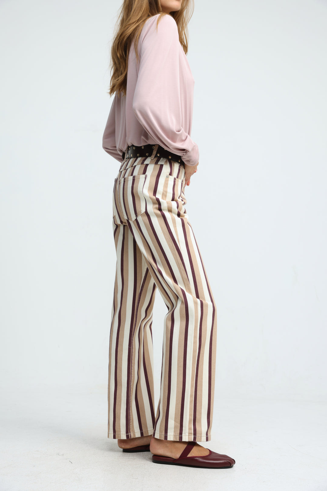 Star 280 Brown/Camel Striped Denim
