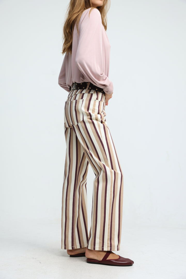 Star 280 Brown/Camel Striped Denim