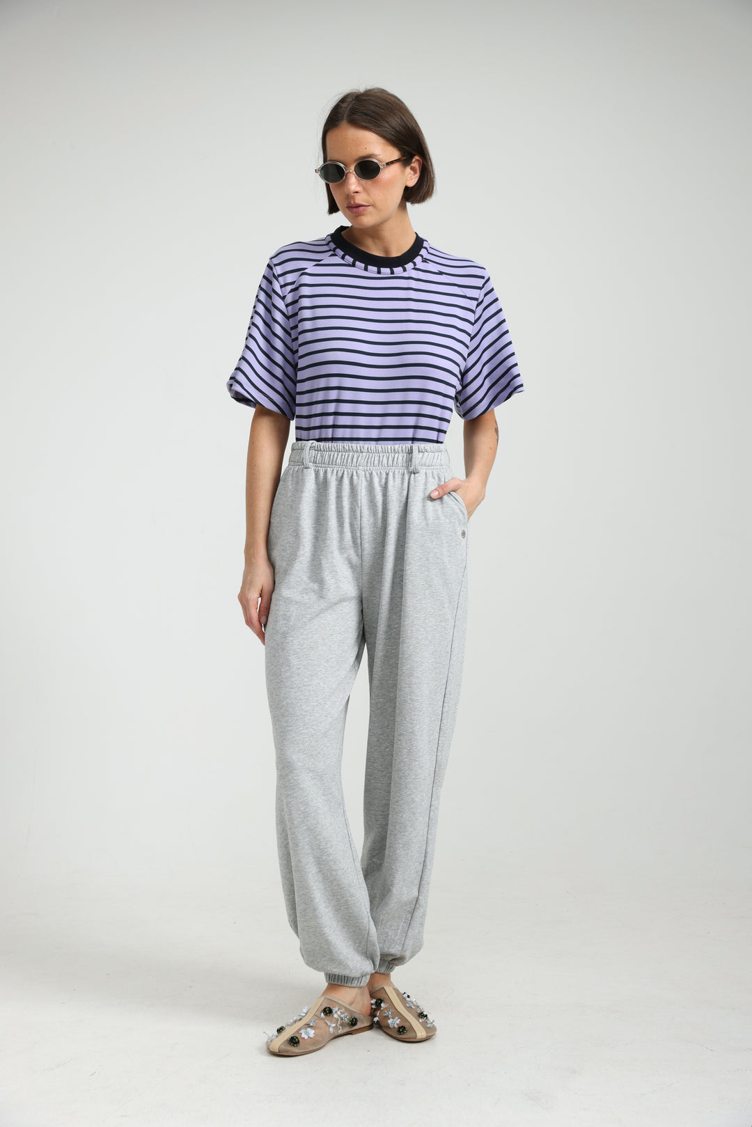 Candy Lilac Striped Bodysuit