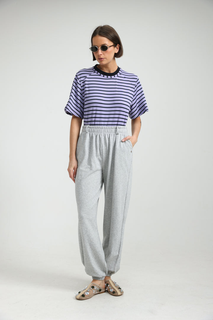 Candy Lilac Striped Bodysuit