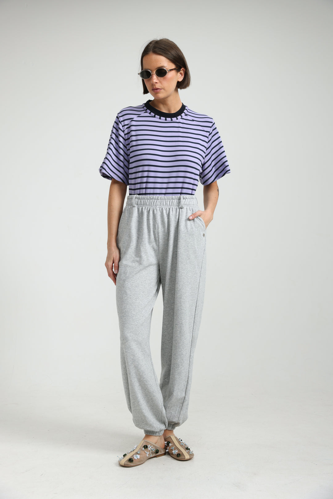 Candy Lilac Striped Bodysuit