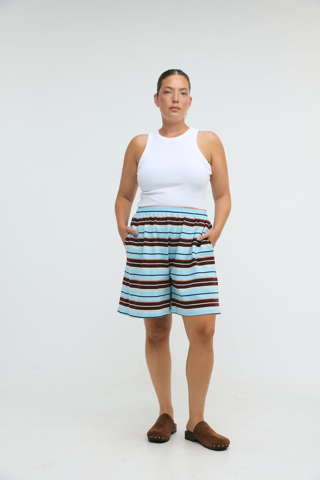 Crossing Blue Stripes Shorts