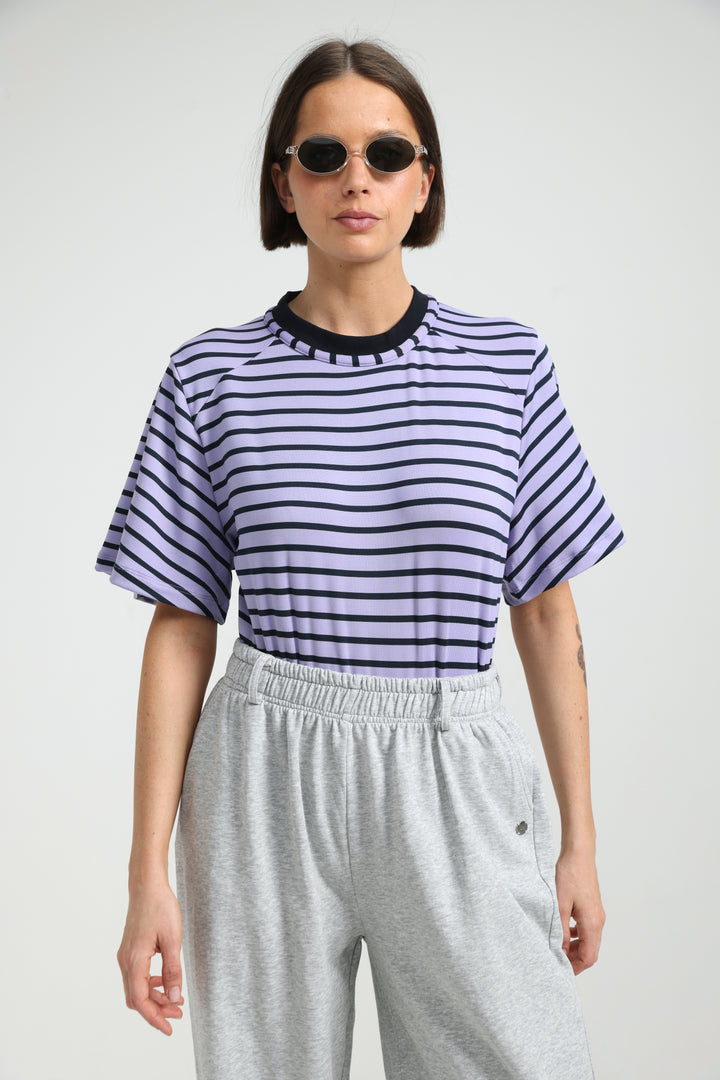 Candy Lilac Striped Bodysuit