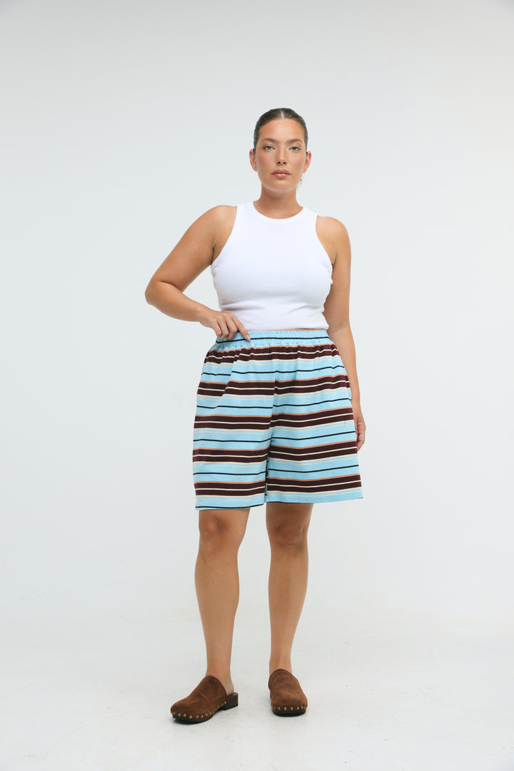 Crossing Blue Stripes Shorts