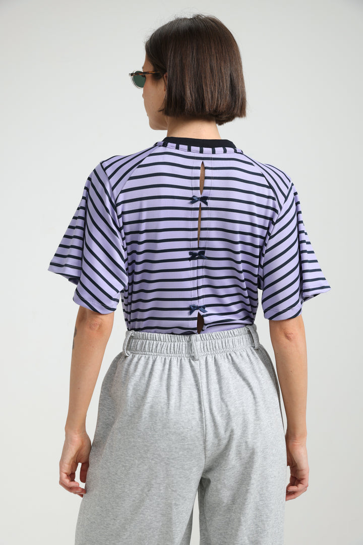 Candy Lilac Striped Bodysuit