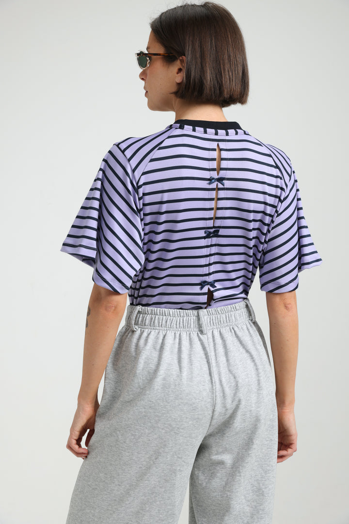 Candy Lilac Striped Bodysuit